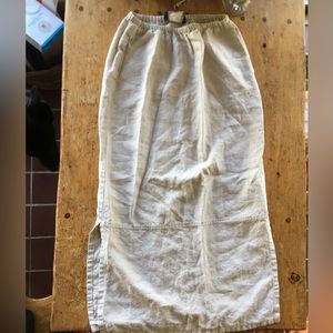 Vintage full length linen skirt.